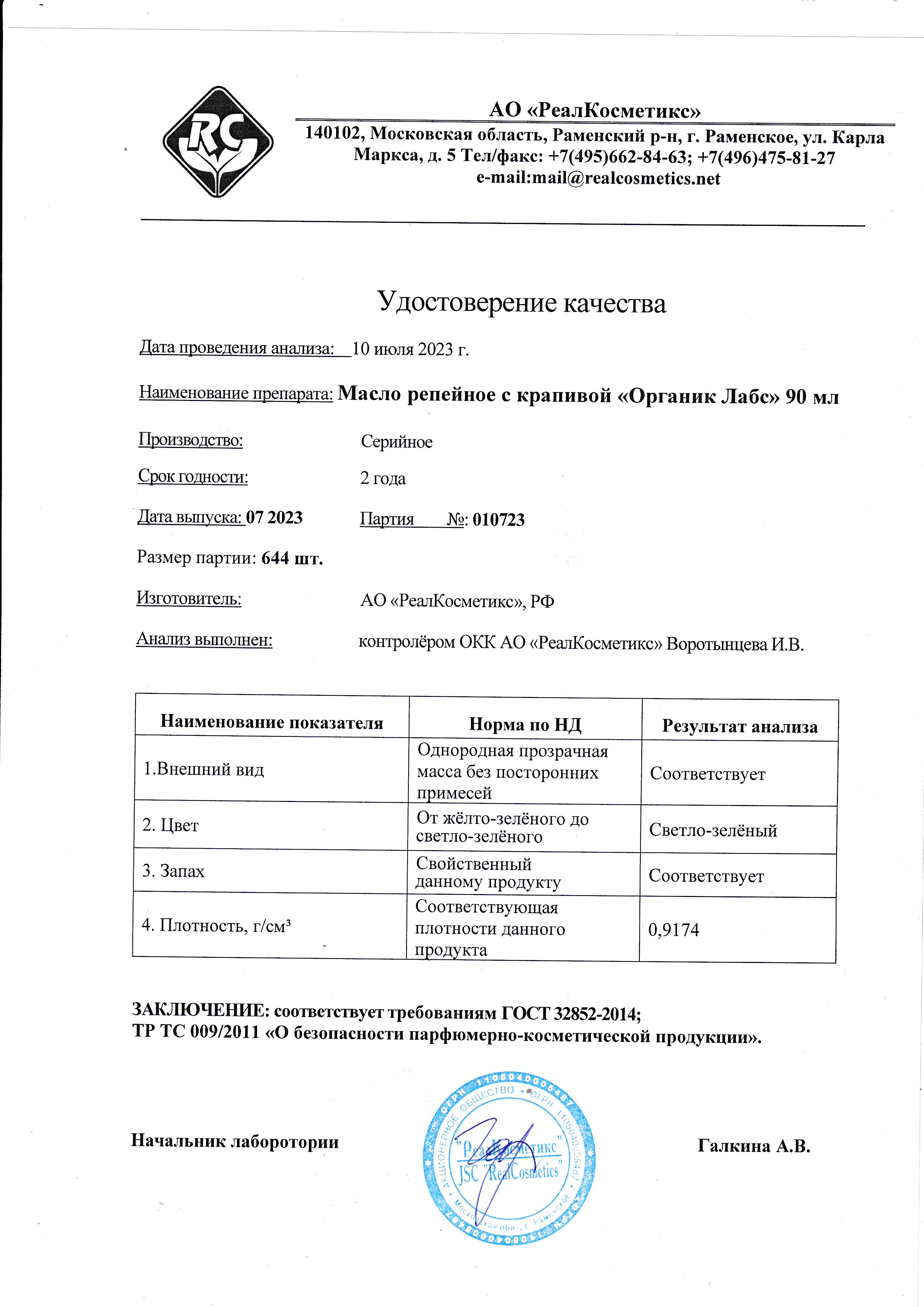 Паспорт №072023